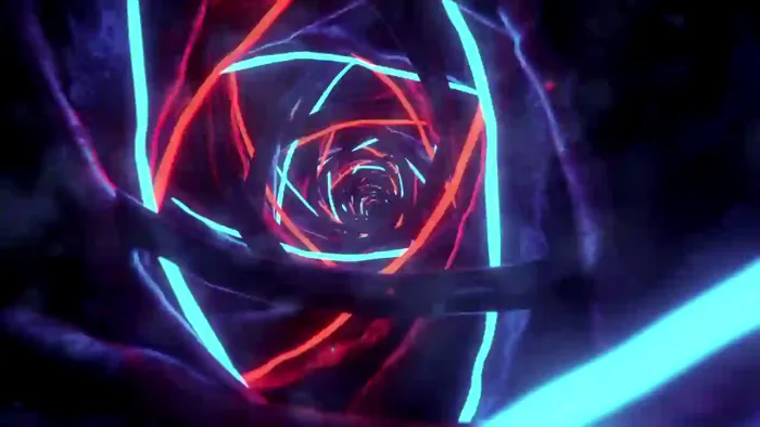 Abstract Neon Rose