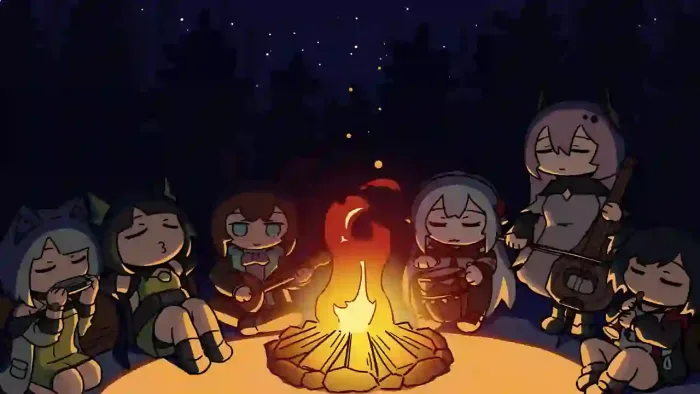 Anime Chibi Campfire