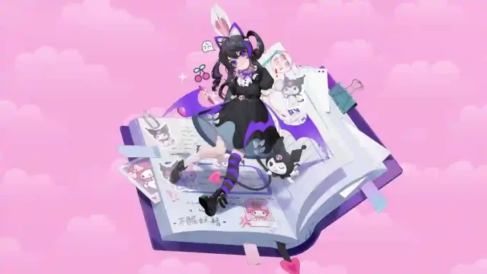 Anime Girl And Kuromi