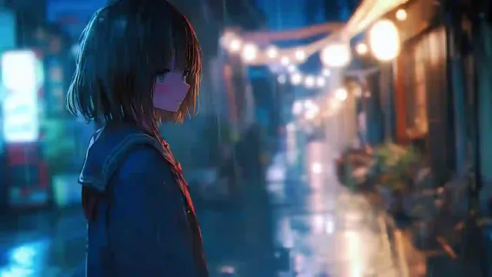 Anime Girl Rain