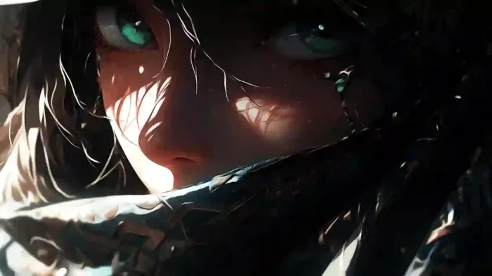 Anime Girl With Green Eyes