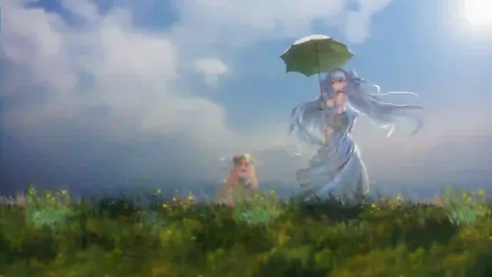 Anime Girls Breezy Blossoms