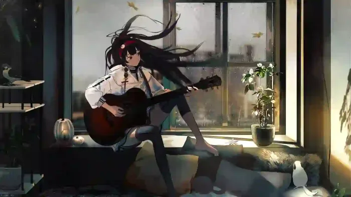Anime Guitar Girl