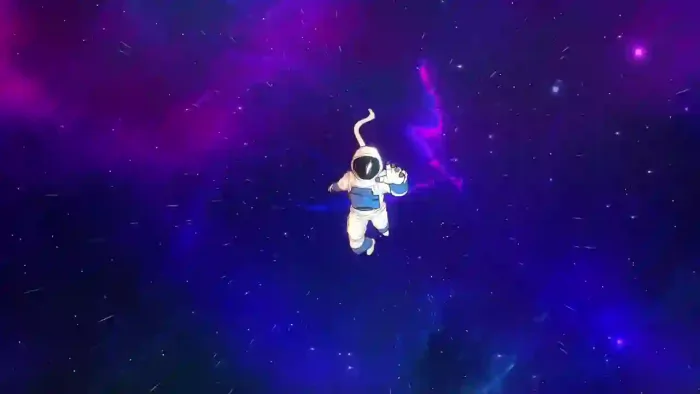 Astronaut In Blue Space
