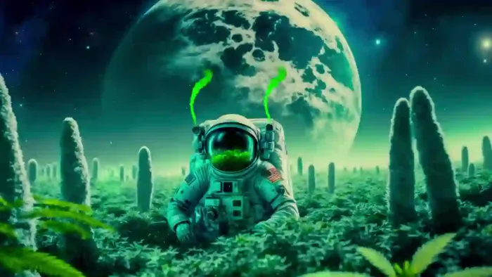 Astronaut On Blooming Planet