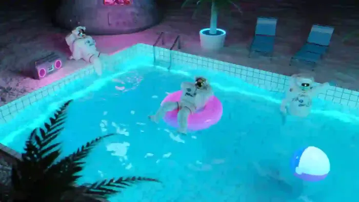 Astronauts In Swimming Pool
