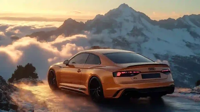 Audi A5 In Mountains