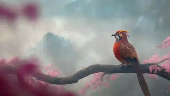 Bird Amidst Blossom