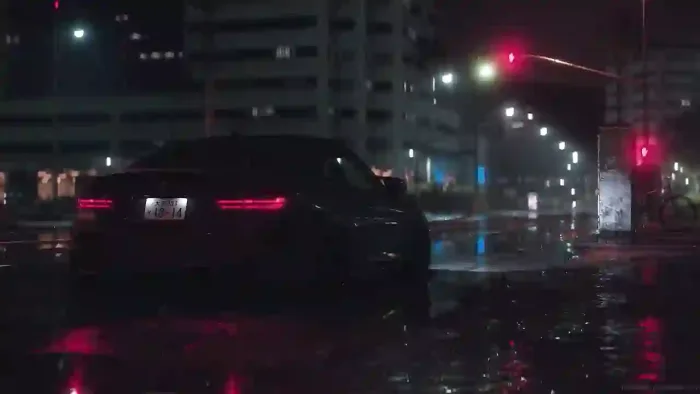 Bmw M4 Night Rain Drift