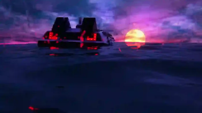 Car Drifting On Shore