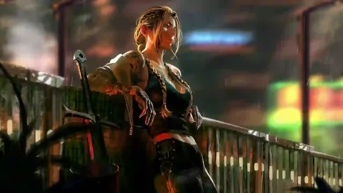 Cyberpunk Girl Rain