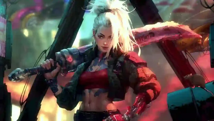 Cyberpunk Girl With Sword