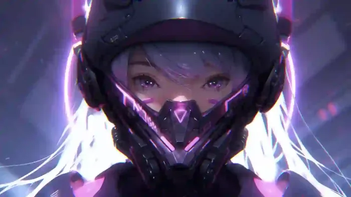 Cyberpunk Helmet Beauty