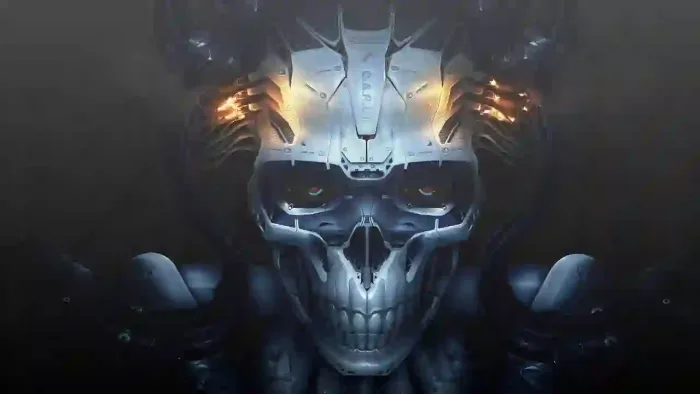 Cyberpunk Robot Skull