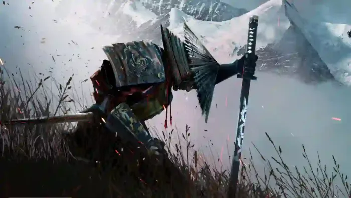 Fantasy Samurai Kneeling