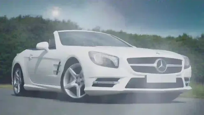 Mercedes With The Headlights On