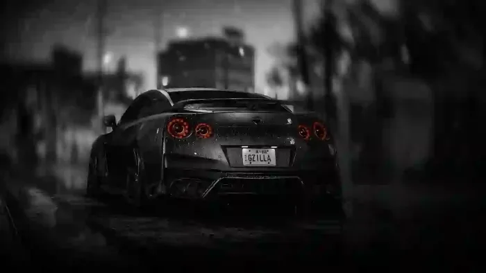 Nissan With A Unique Style Under The Rain