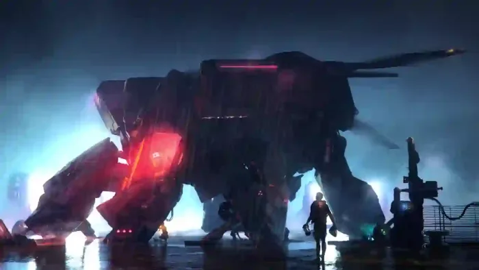 Spaceship In Rain